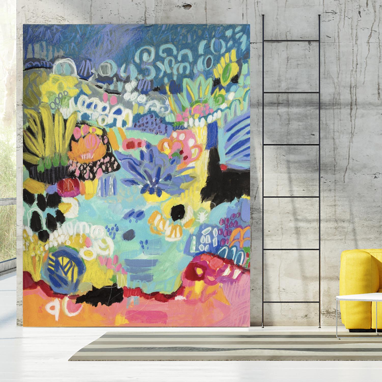 Whimsical Pond III by Karen Fields on GIANT ART - abstract