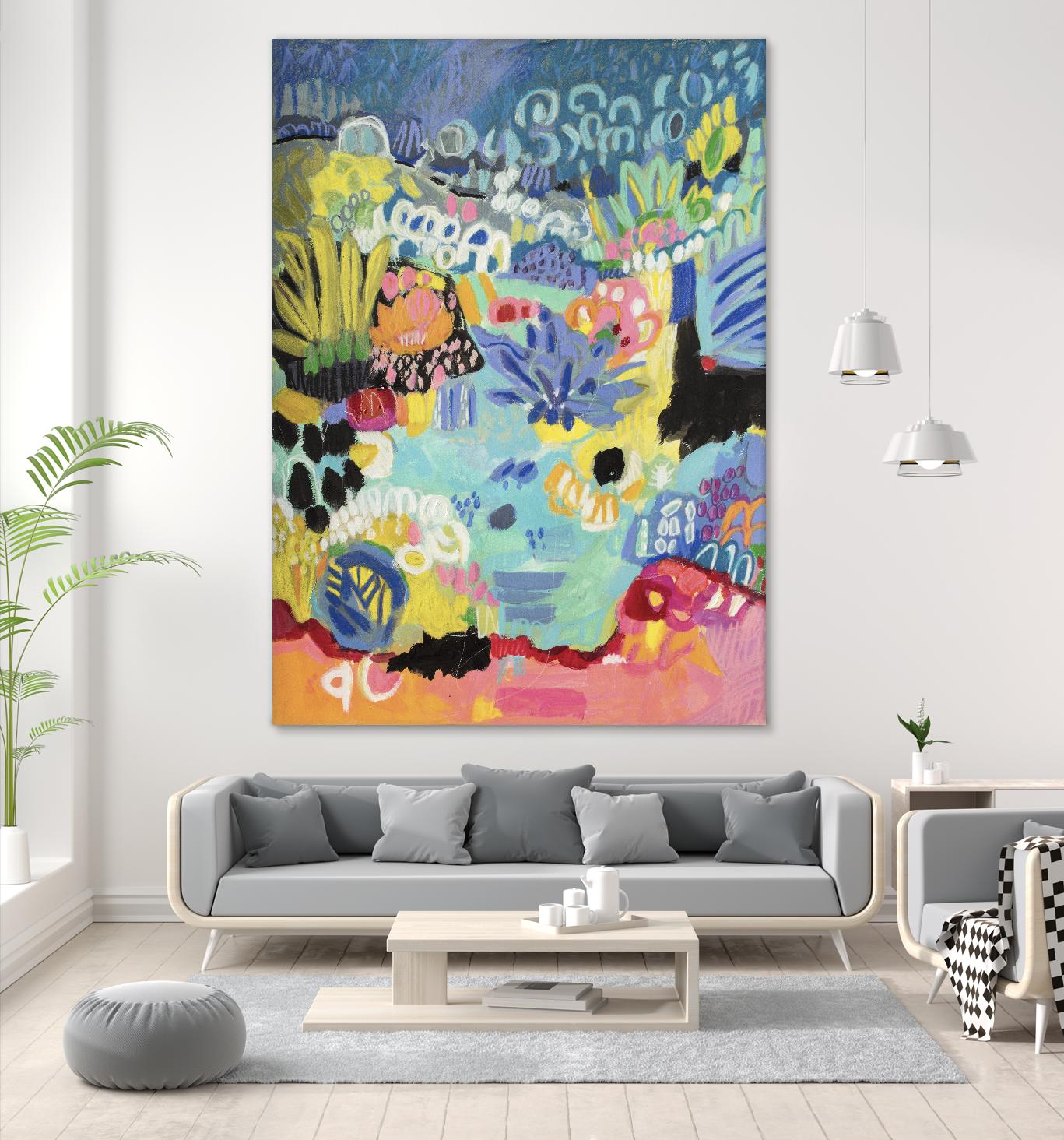 Whimsical Pond III by Karen Fields on GIANT ART - abstract