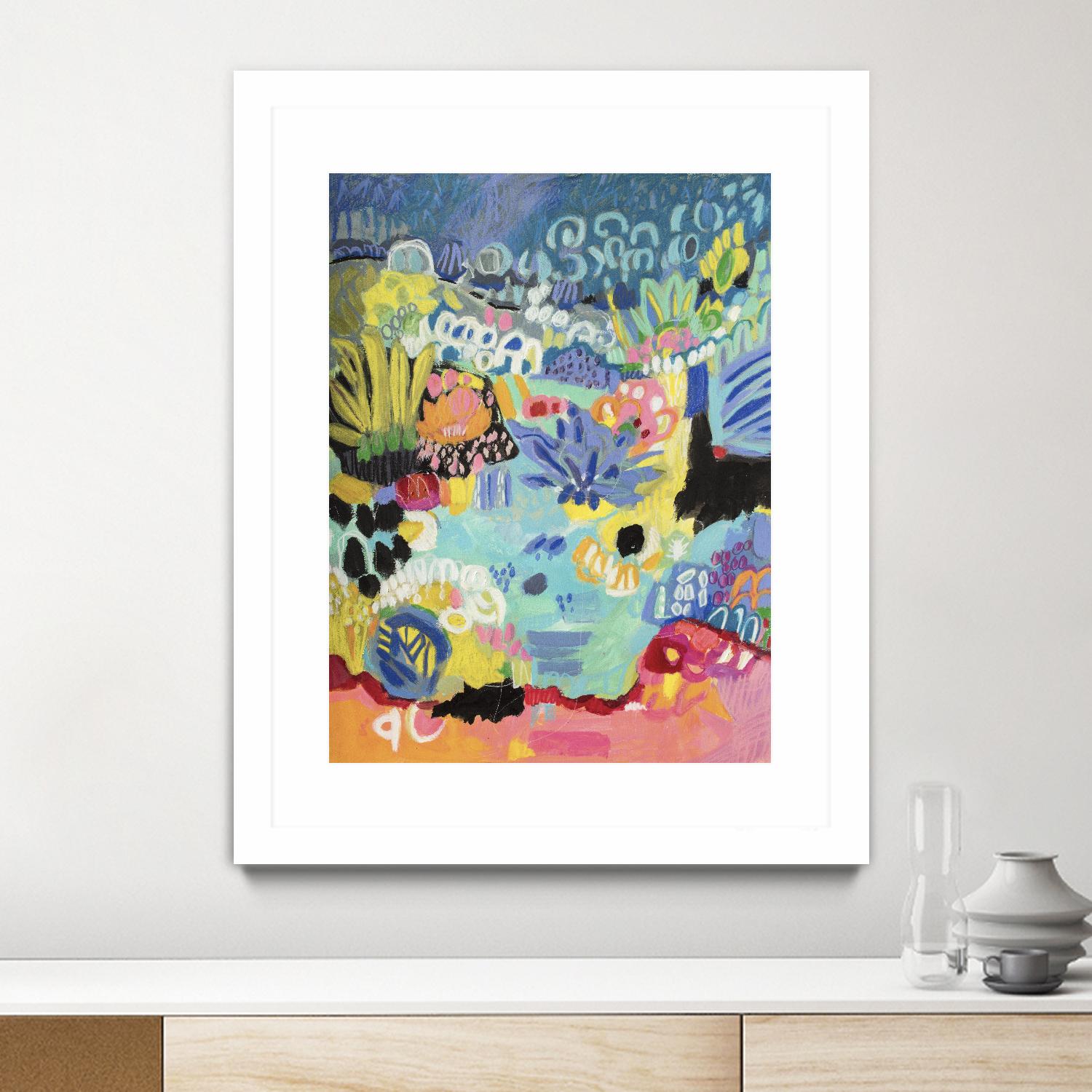 Whimsical Pond III by Karen Fields on GIANT ART - abstract