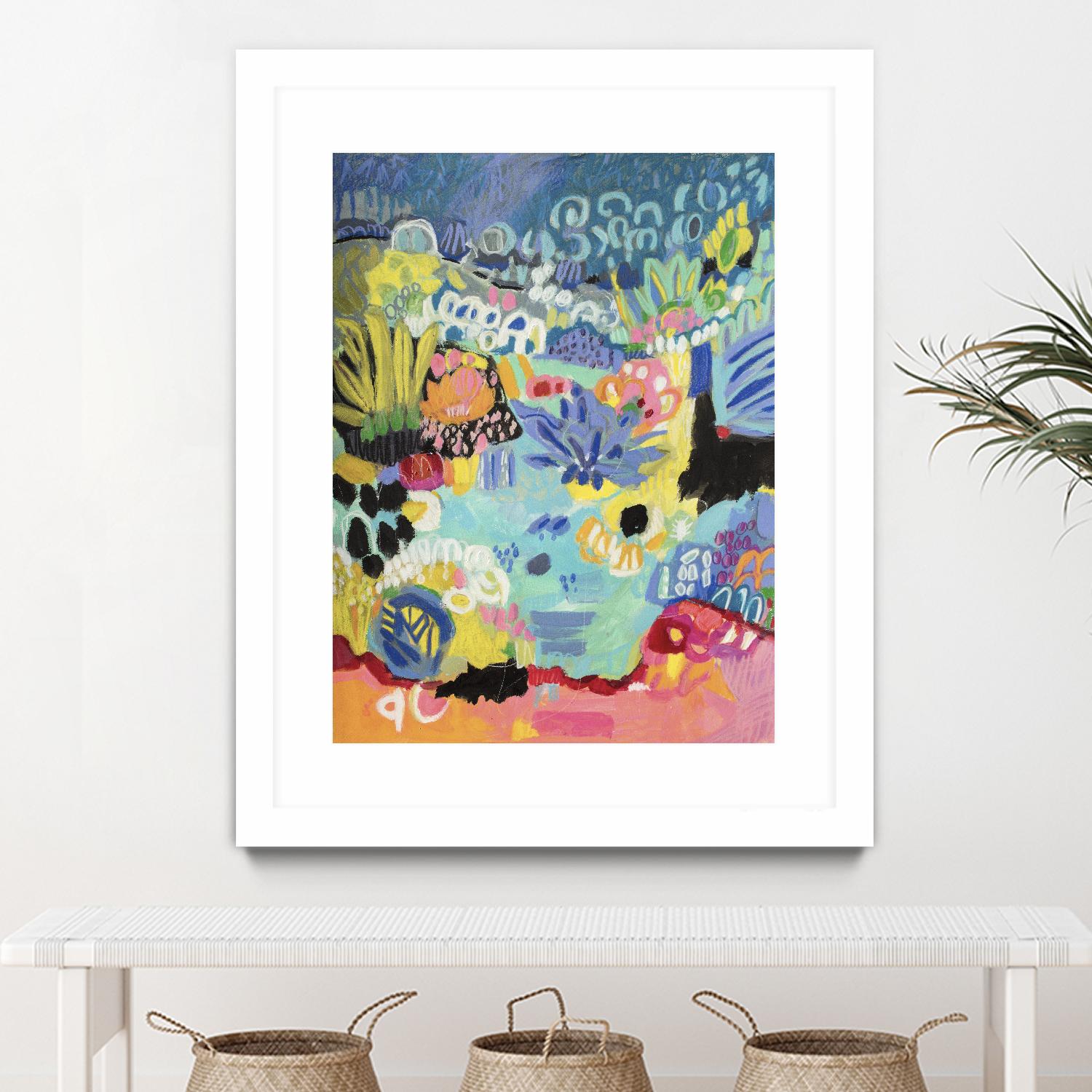 Whimsical Pond III by Karen Fields on GIANT ART - abstract