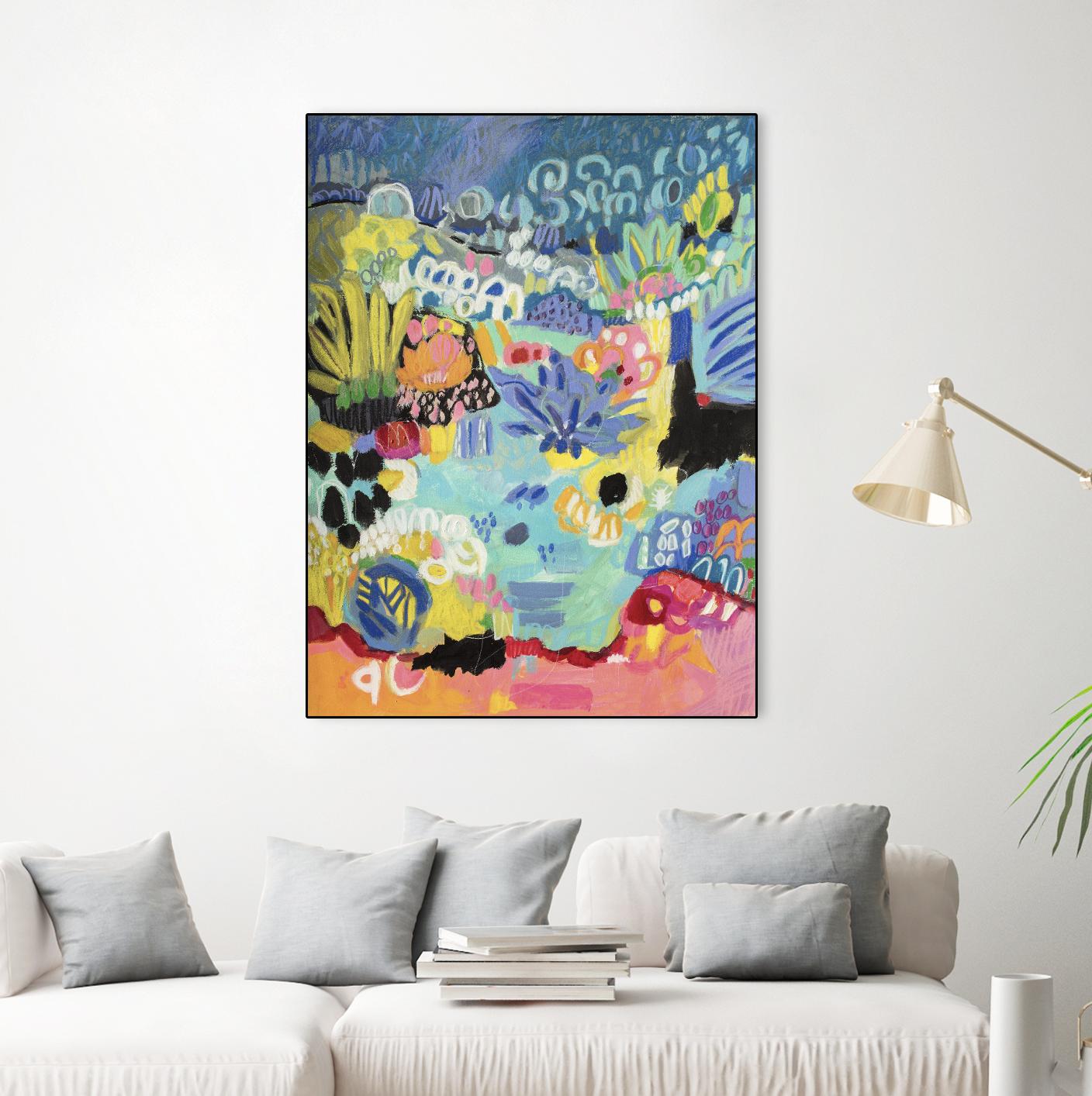 Whimsical Pond III by Karen Fields on GIANT ART - abstract