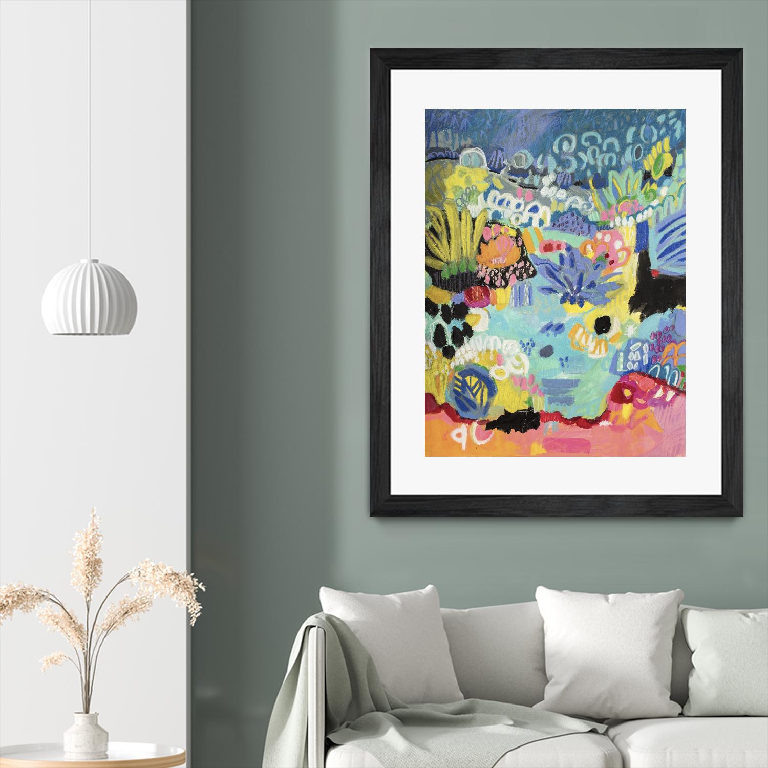 Whimsical Pond III by Karen Fields on GIANT ART - abstract