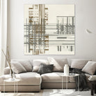 Matrix Illusion I by Jennifer Goldberger on GIANT ART - brown abstract