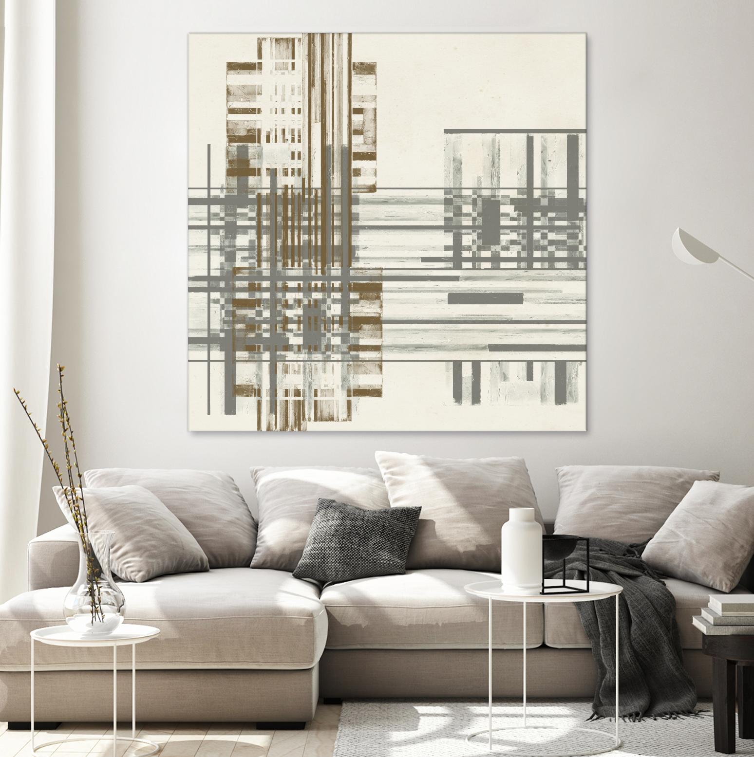 Matrix Illusion I by Jennifer Goldberger on GIANT ART - brown abstract
