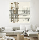 Matrix Illusion I by Jennifer Goldberger on GIANT ART - brown abstract