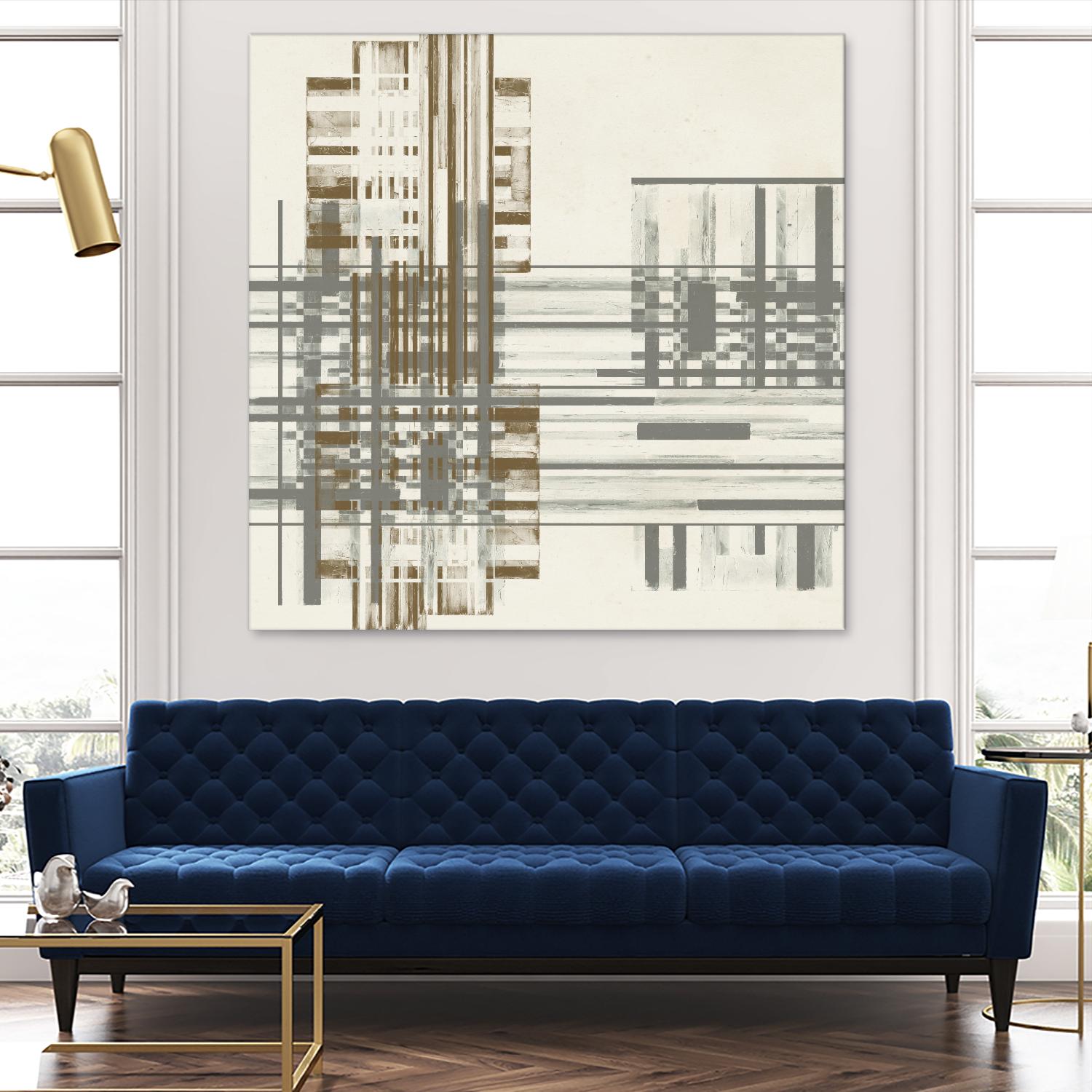 Matrix Illusion I by Jennifer Goldberger on GIANT ART - brown abstract