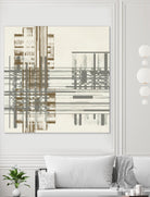 Matrix Illusion I by Jennifer Goldberger on GIANT ART - brown abstract