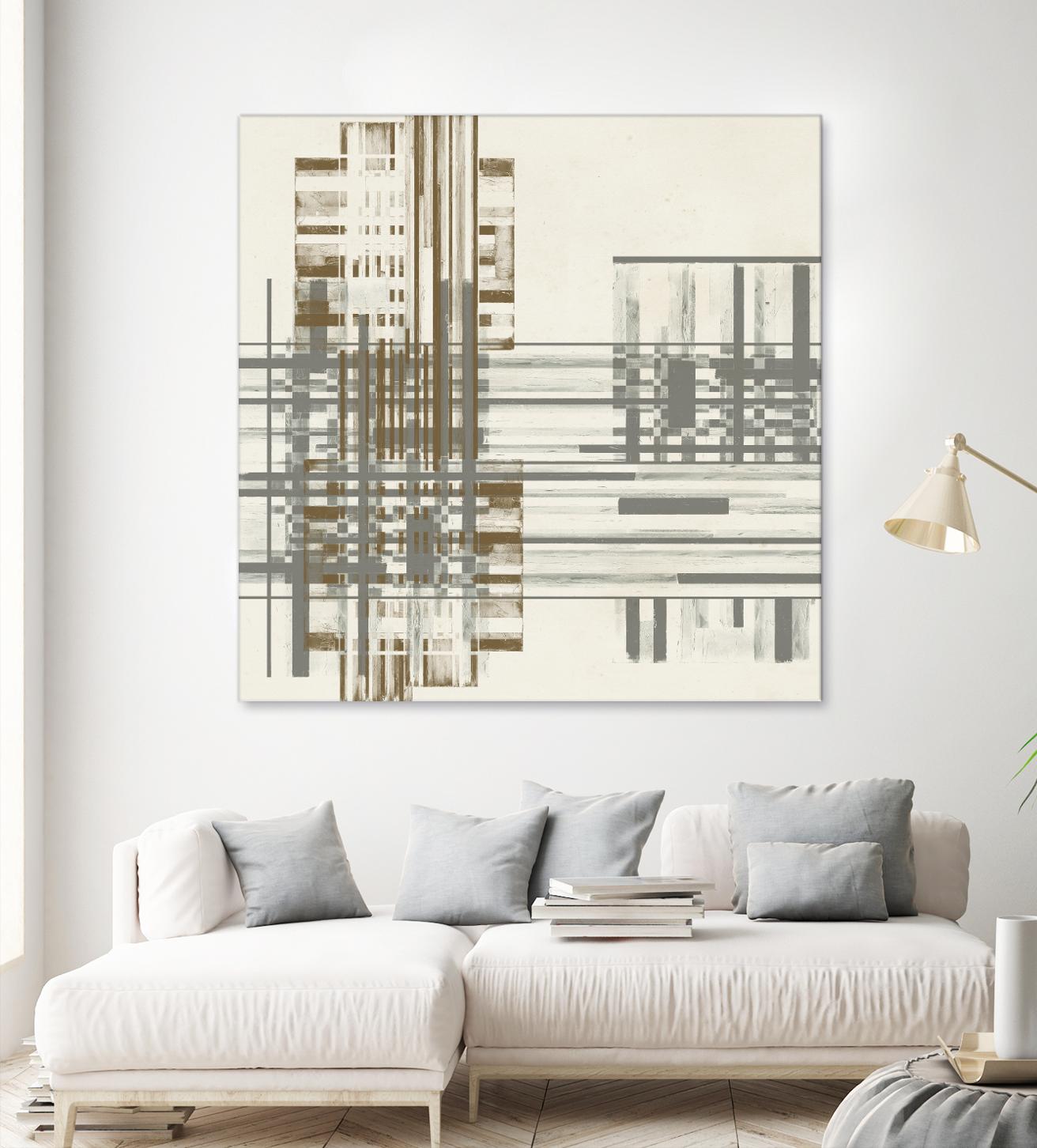Matrix Illusion I by Jennifer Goldberger on GIANT ART - brown abstract