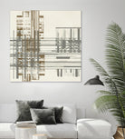 Matrix Illusion I by Jennifer Goldberger on GIANT ART - brown abstract
