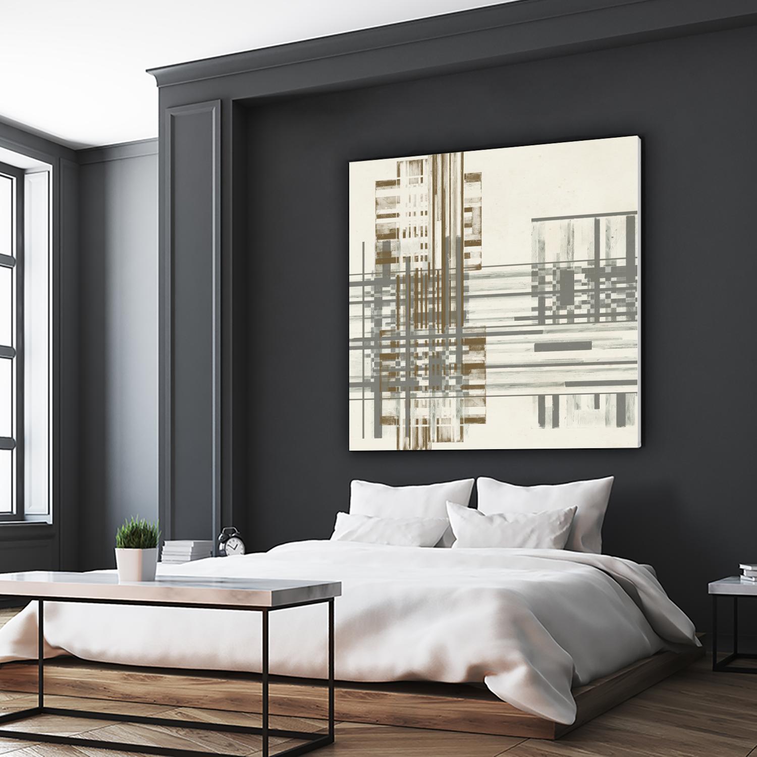 Matrix Illusion I by Jennifer Goldberger on GIANT ART - brown abstract