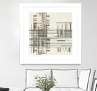 Matrix Illusion I by Jennifer Goldberger on GIANT ART - brown abstract