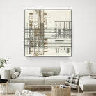 Matrix Illusion I by Jennifer Goldberger on GIANT ART - brown abstract