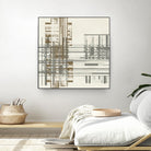 Matrix Illusion I by Jennifer Goldberger on GIANT ART - brown abstract