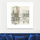 Matrix Illusion I by Jennifer Goldberger on GIANT ART - brown abstract