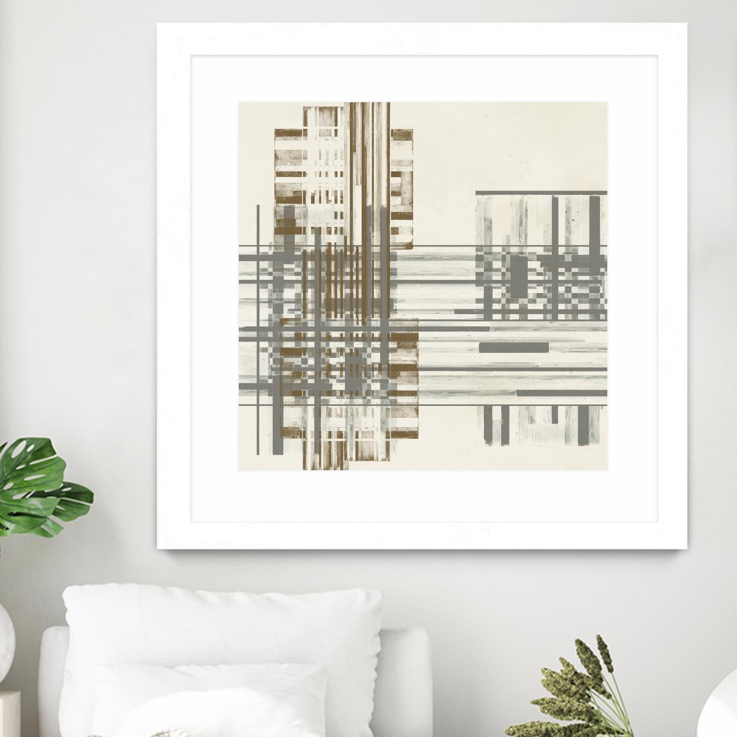 Matrix Illusion I by Jennifer Goldberger on GIANT ART - brown abstract