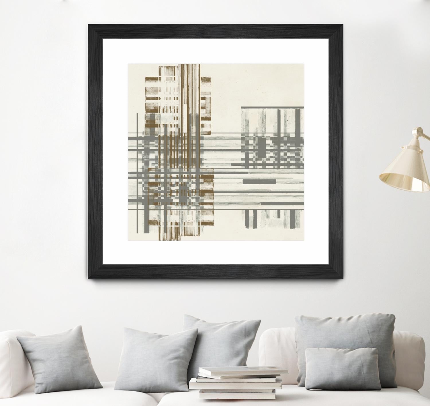 Matrix Illusion I by Jennifer Goldberger on GIANT ART - brown abstract