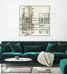 Matrix Illusion I by Jennifer Goldberger on GIANT ART - brown abstract
