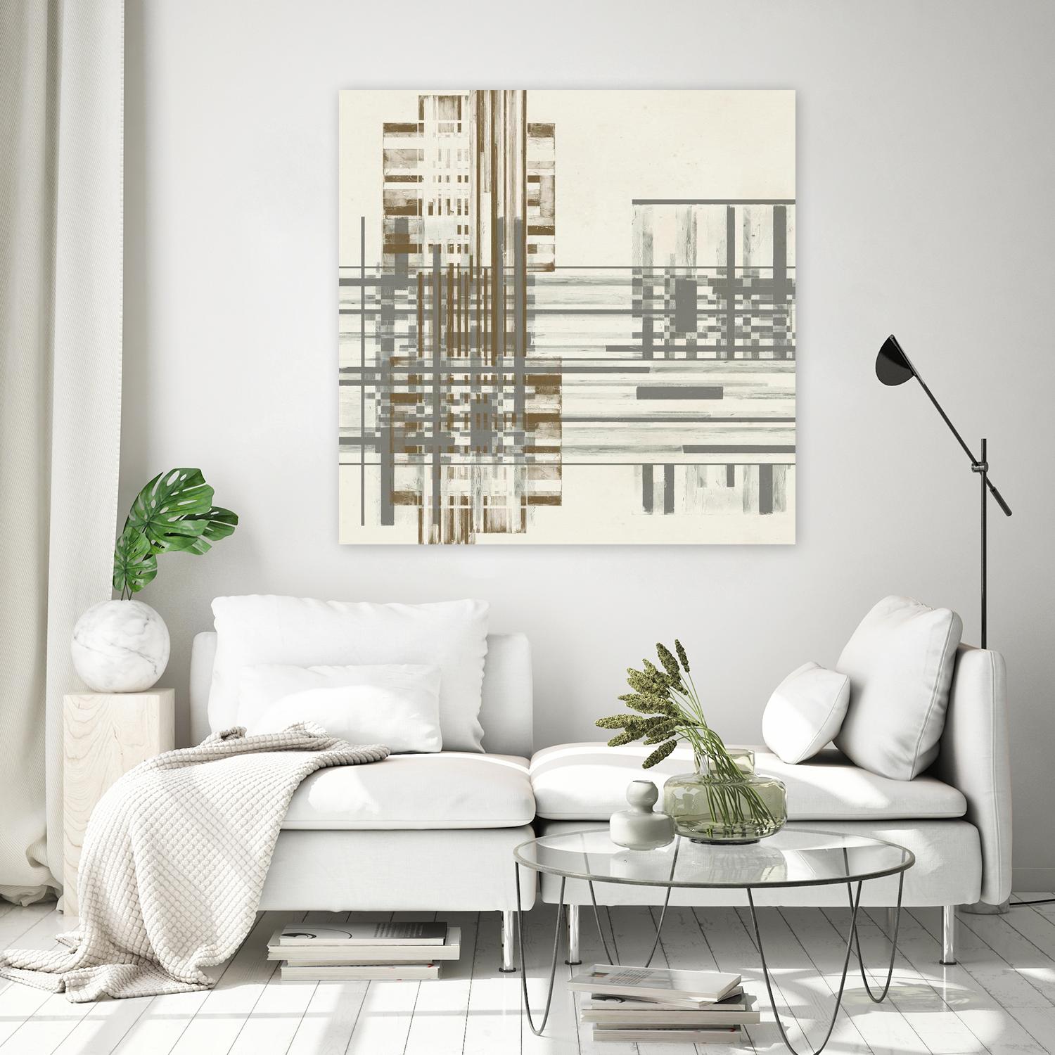 Matrix Illusion I by Jennifer Goldberger on GIANT ART - brown abstract