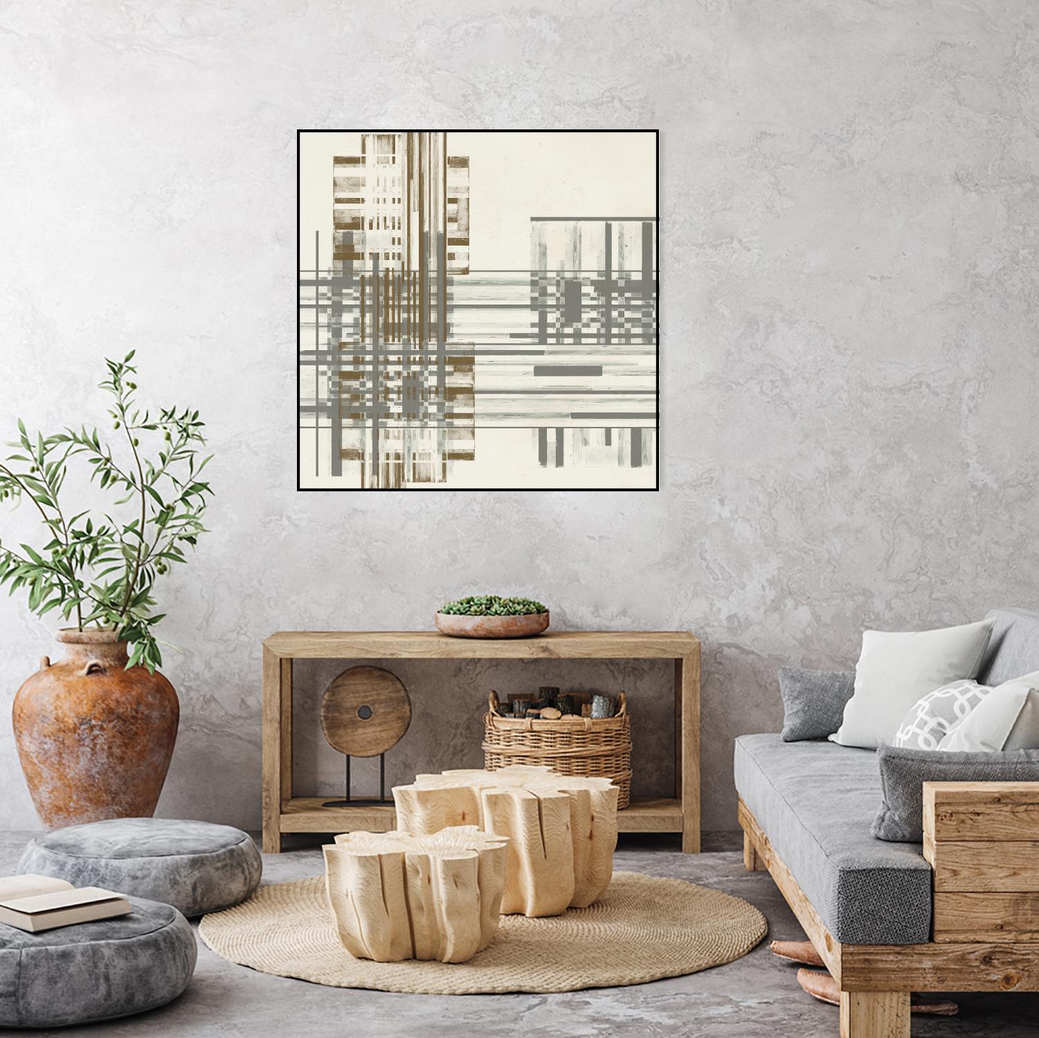 Matrix Illusion I by Jennifer Goldberger on GIANT ART - brown abstract