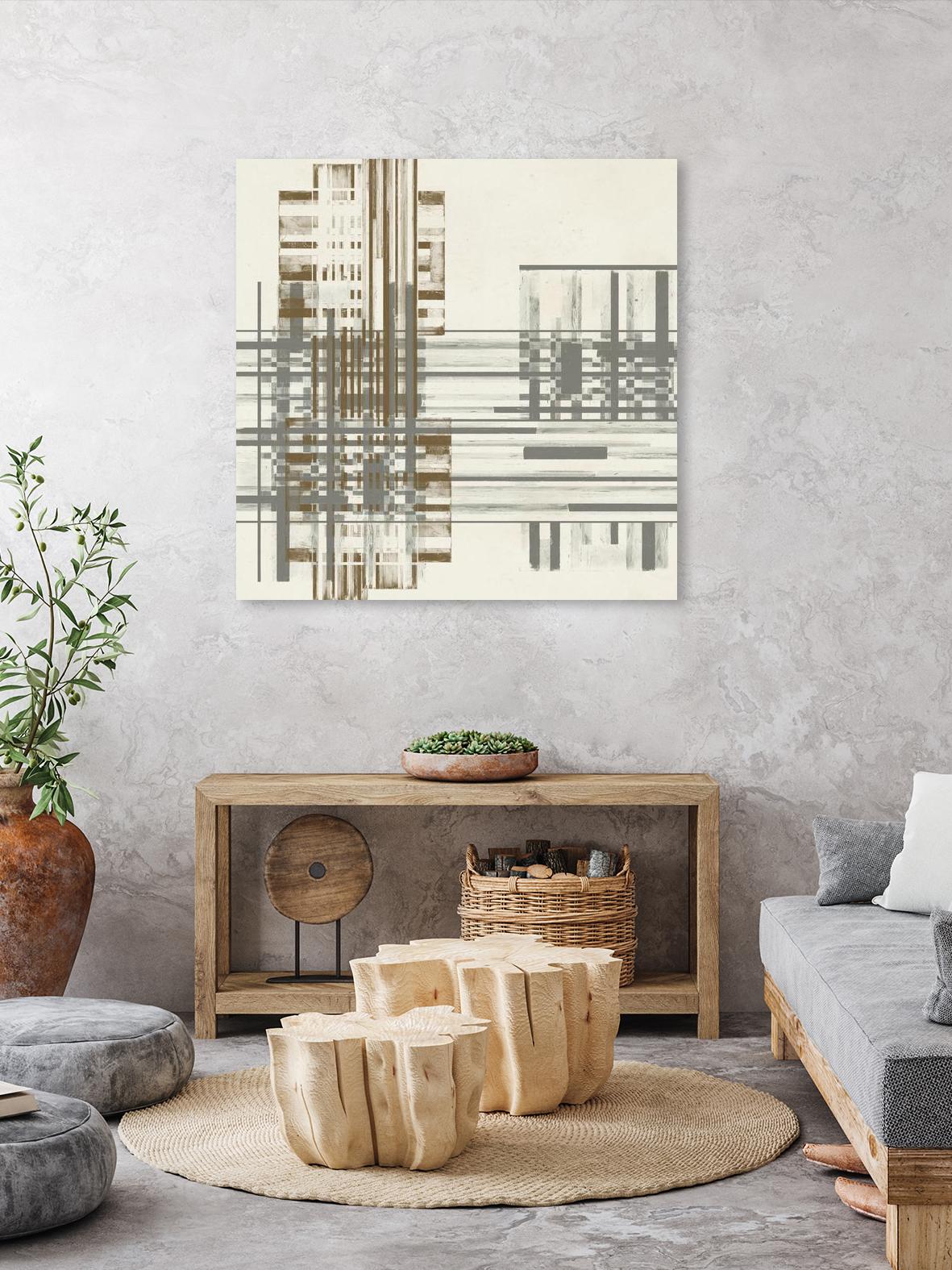 Matrix Illusion I by Jennifer Goldberger on GIANT ART - brown abstract