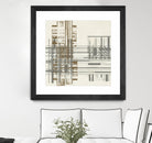 Matrix Illusion I by Jennifer Goldberger on GIANT ART - brown abstract