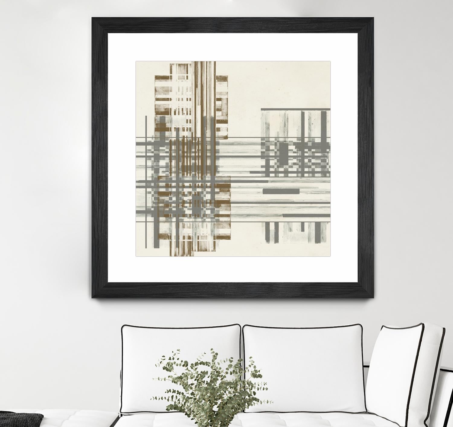 Matrix Illusion I by Jennifer Goldberger on GIANT ART - brown abstract