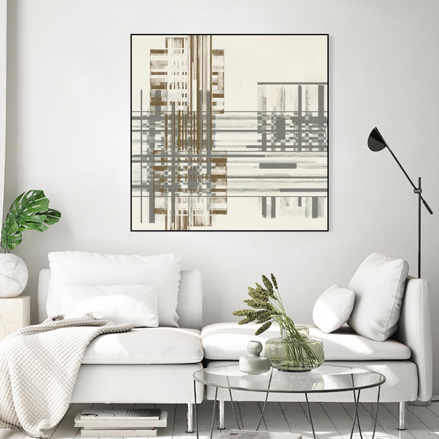 Matrix Illusion I by Jennifer Goldberger on GIANT ART - brown abstract