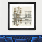 Matrix Illusion I by Jennifer Goldberger on GIANT ART - brown abstract