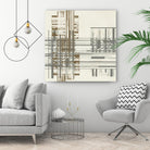 Matrix Illusion I by Jennifer Goldberger on GIANT ART - brown abstract