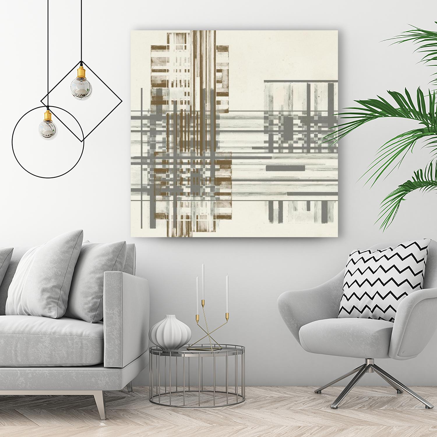 Matrix Illusion I by Jennifer Goldberger on GIANT ART - brown abstract