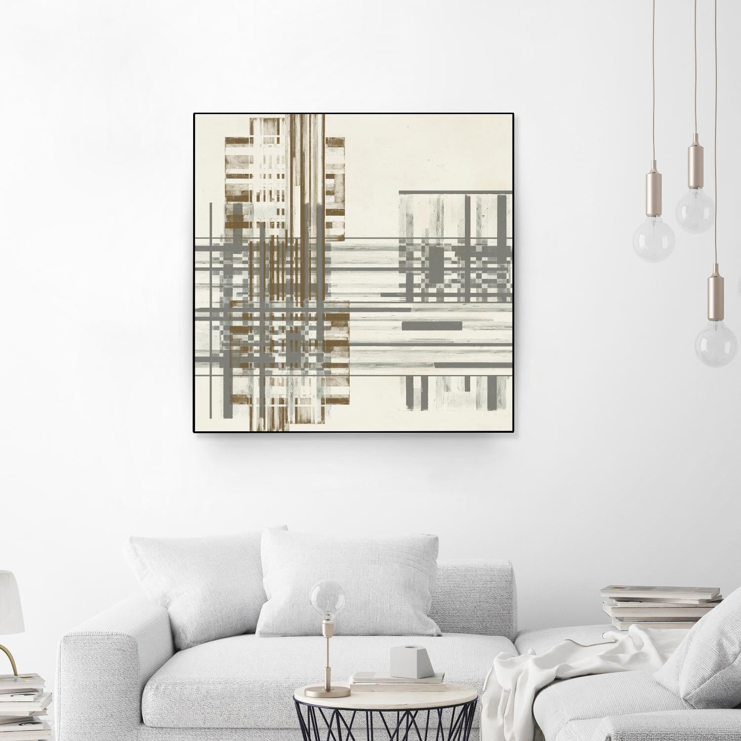 Matrix Illusion I by Jennifer Goldberger on GIANT ART - brown abstract