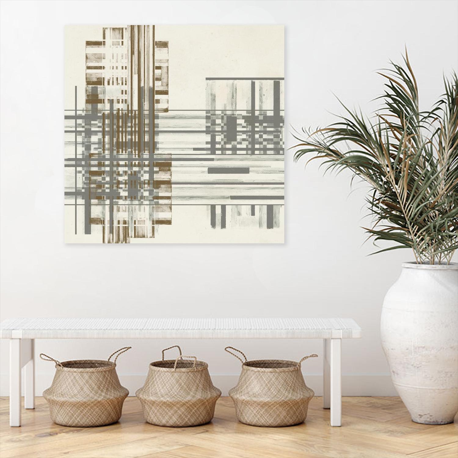 Matrix Illusion I by Jennifer Goldberger on GIANT ART - brown abstract