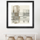 Matrix Illusion I by Jennifer Goldberger on GIANT ART - brown abstract