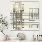 Matrix Illusion I by Jennifer Goldberger on GIANT ART - brown abstract