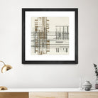 Matrix Illusion I by Jennifer Goldberger on GIANT ART - brown abstract