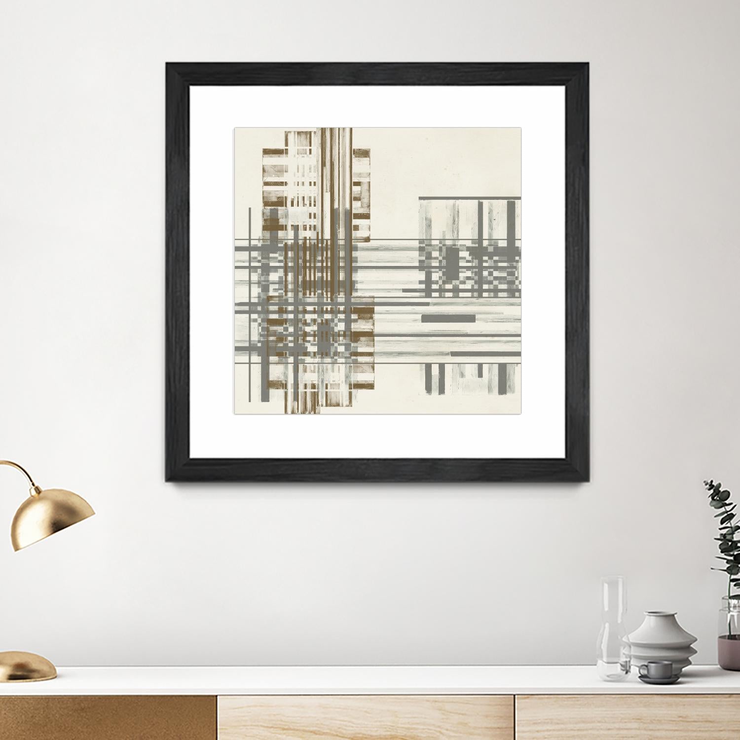 Matrix Illusion I by Jennifer Goldberger on GIANT ART - brown abstract