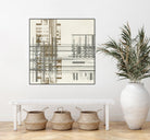 Matrix Illusion I by Jennifer Goldberger on GIANT ART - brown abstract