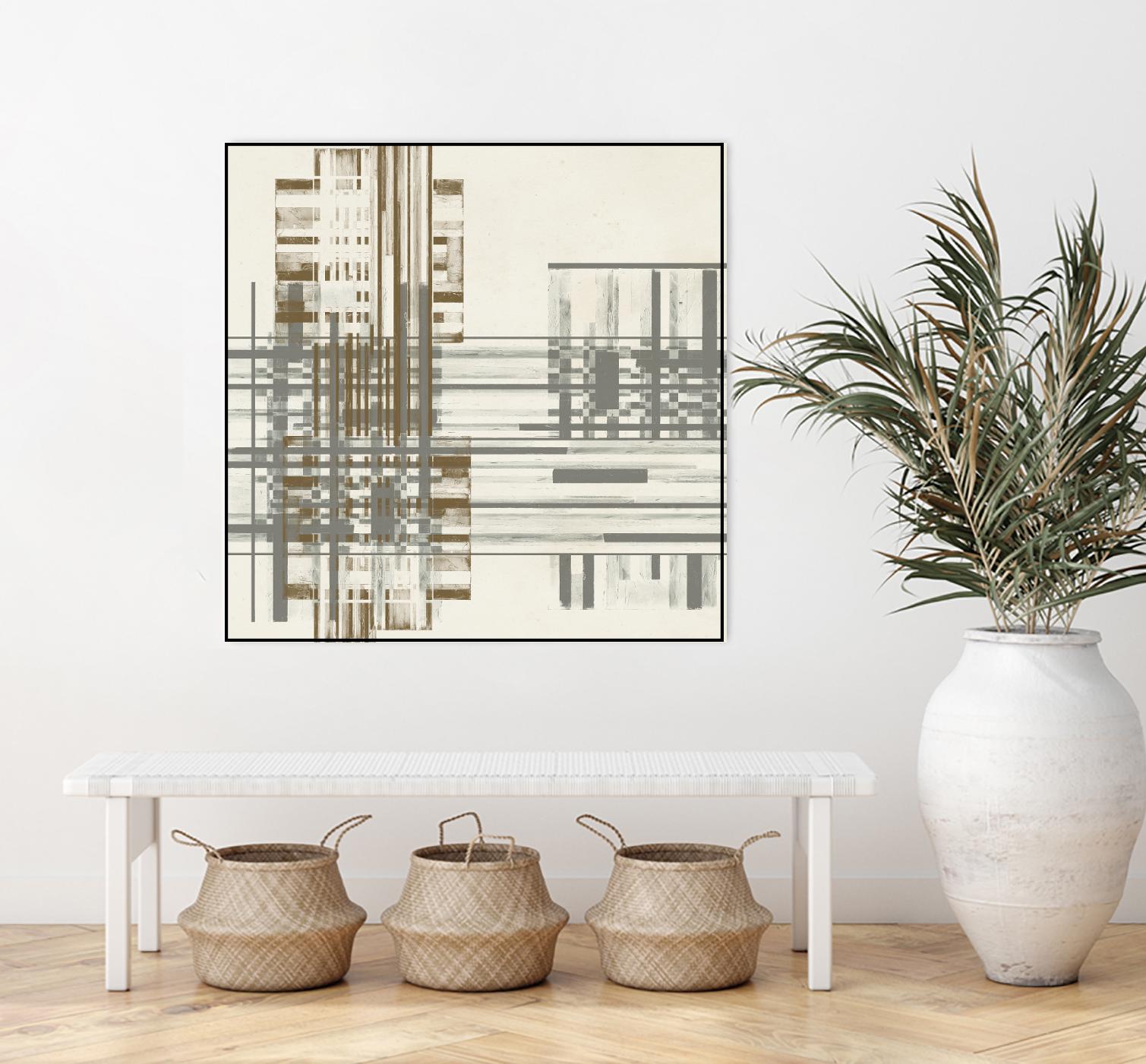 Matrix Illusion I by Jennifer Goldberger on GIANT ART - brown abstract