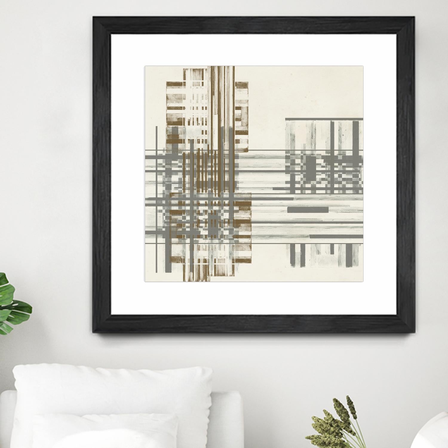 Matrix Illusion I by Jennifer Goldberger on GIANT ART - brown abstract