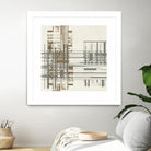 Matrix Illusion I by Jennifer Goldberger on GIANT ART - brown abstract