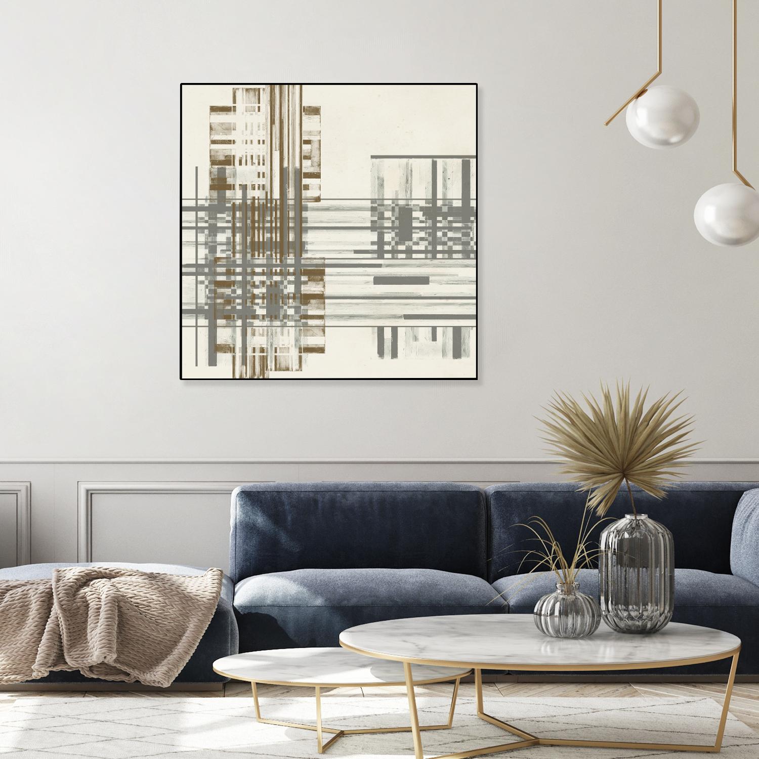 Matrix Illusion I by Jennifer Goldberger on GIANT ART - brown abstract