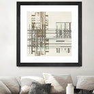 Matrix Illusion I by Jennifer Goldberger on GIANT ART - brown abstract