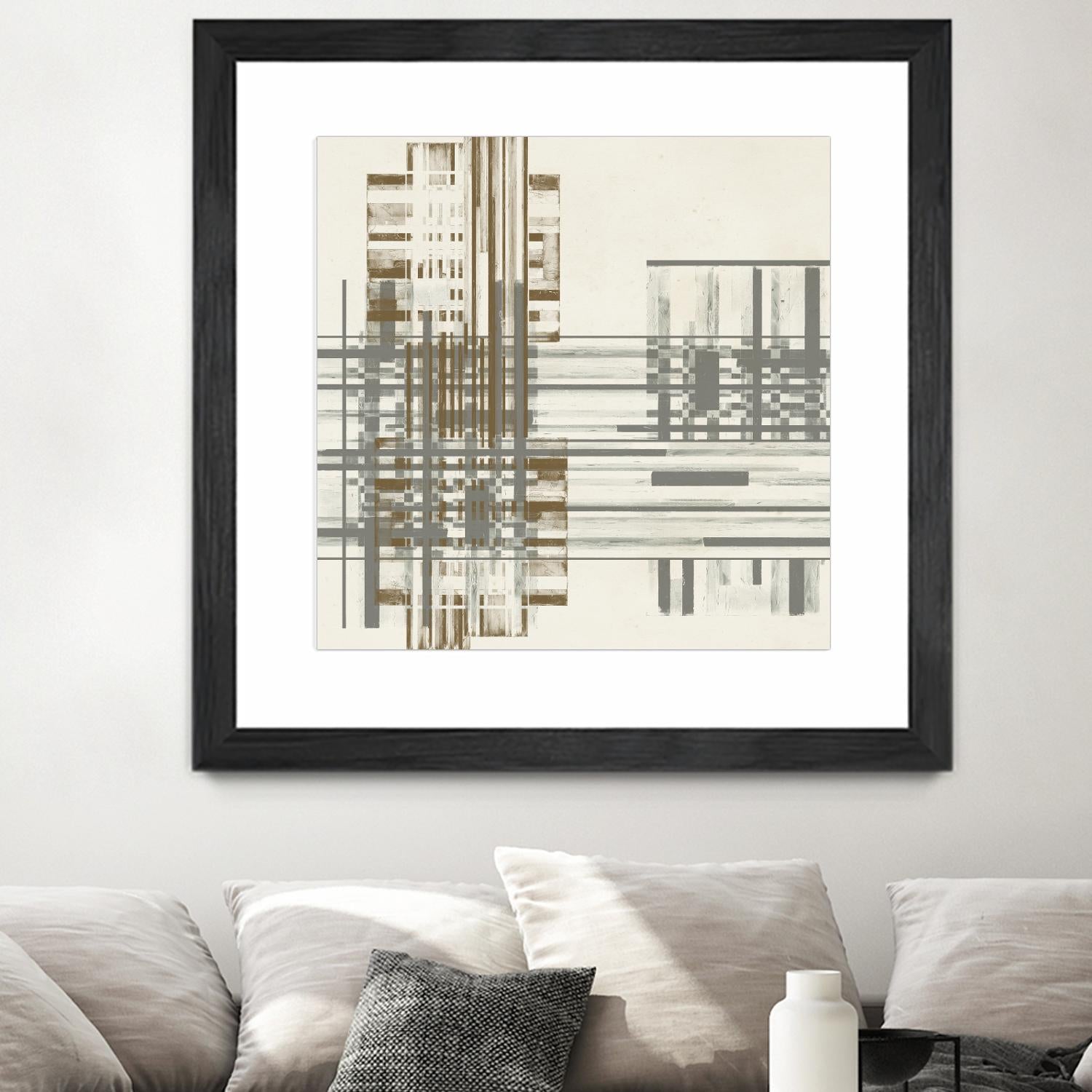 Matrix Illusion I by Jennifer Goldberger on GIANT ART - brown abstract