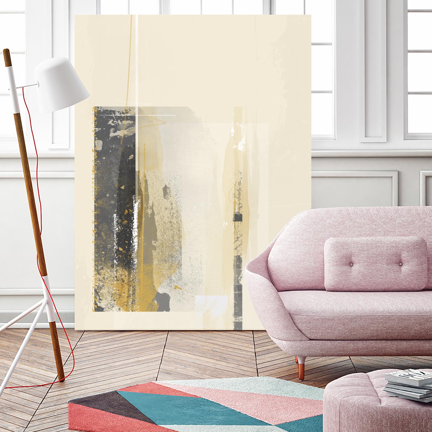 Deeper Shadows I by Green Lili on GIANT ART - yellow abstract