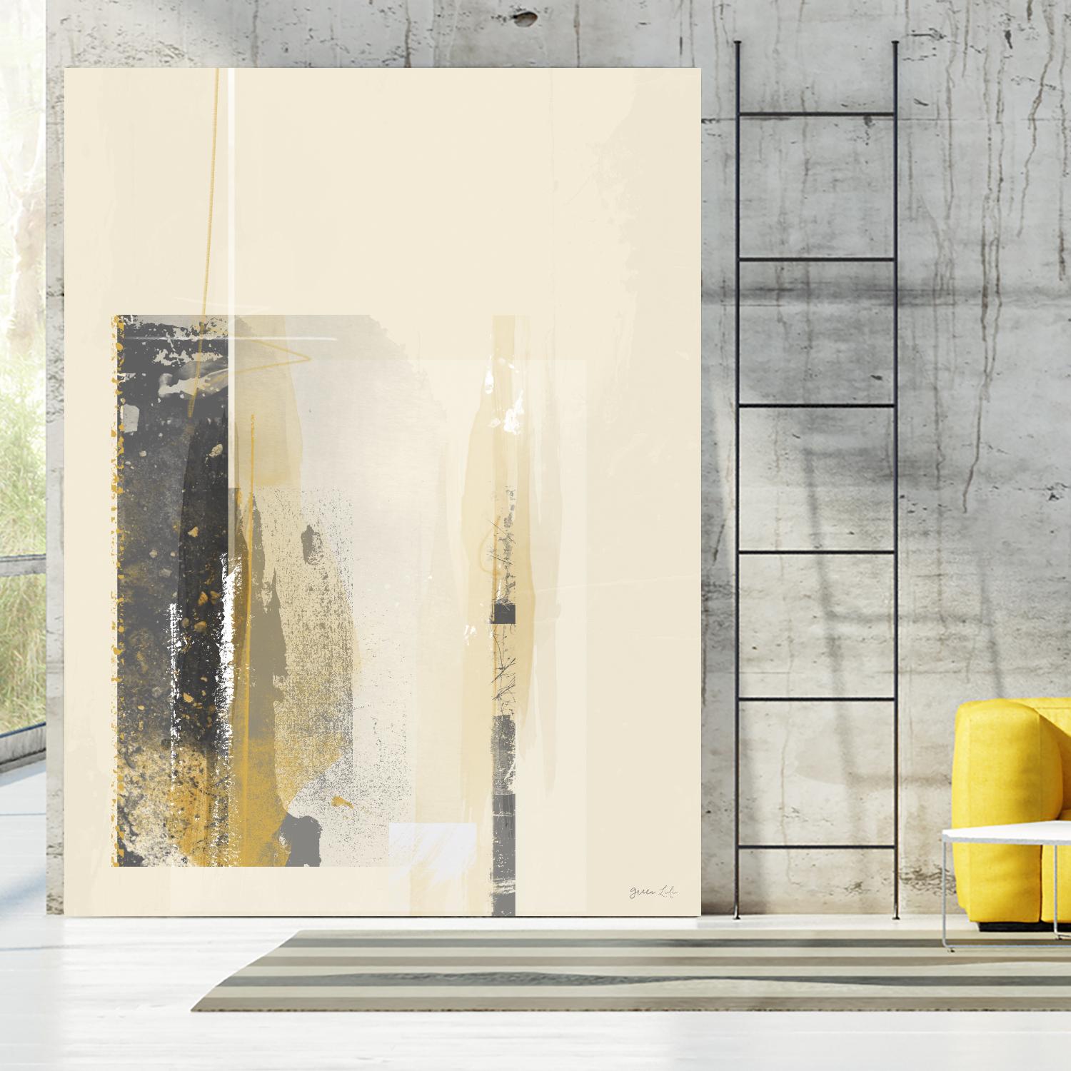 Deeper Shadows I by Green Lili on GIANT ART - yellow abstract