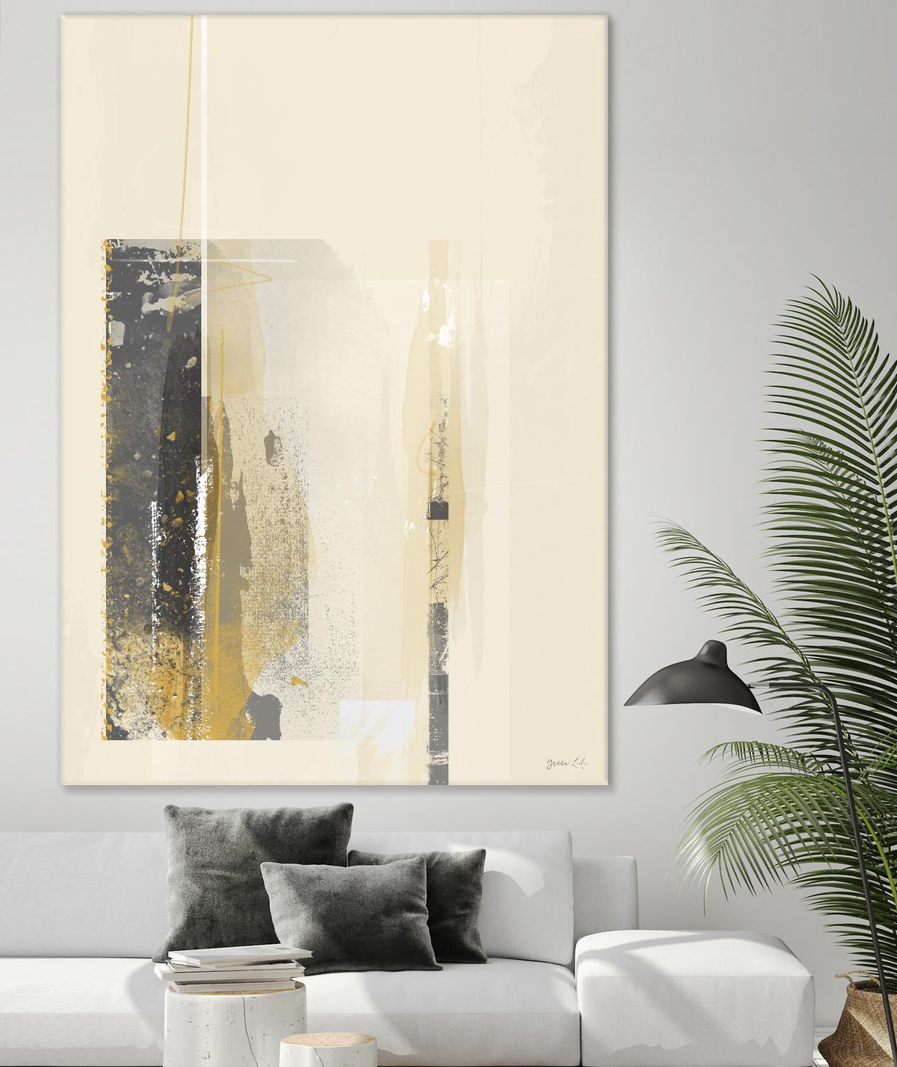 Deeper Shadows I by Green Lili on GIANT ART - yellow abstract
