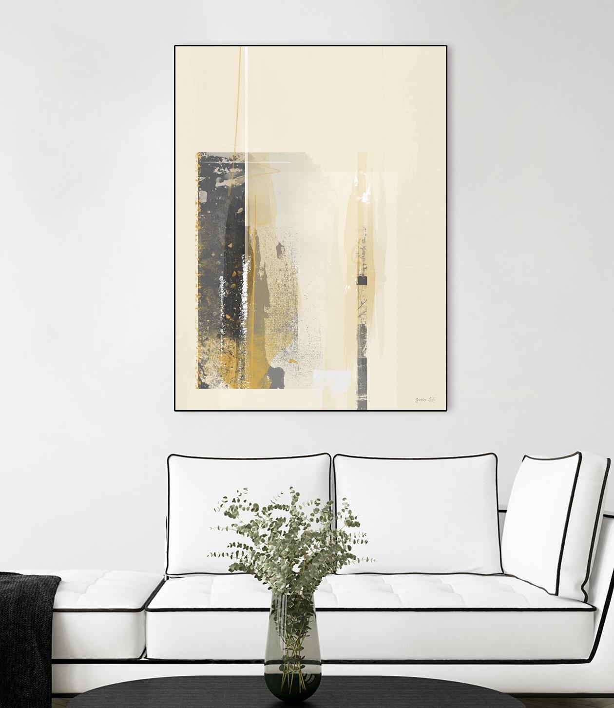 Deeper Shadows I by Green Lili on GIANT ART - yellow abstract