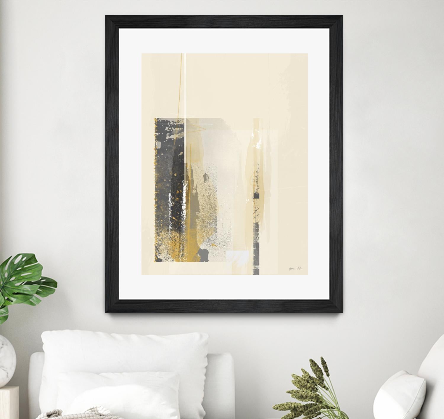 Deeper Shadows I by Green Lili on GIANT ART - yellow abstract