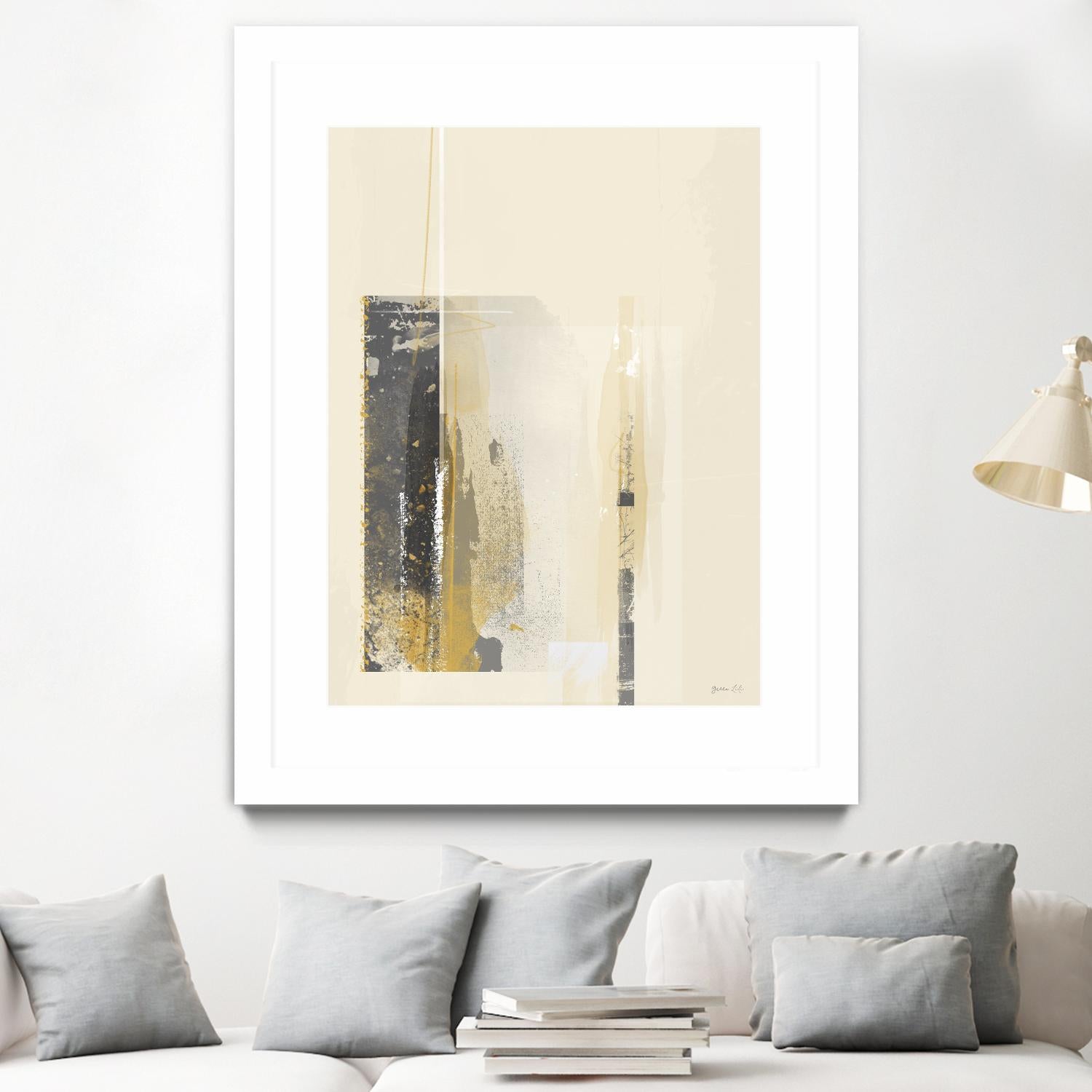 Deeper Shadows I by Green Lili on GIANT ART - yellow abstract