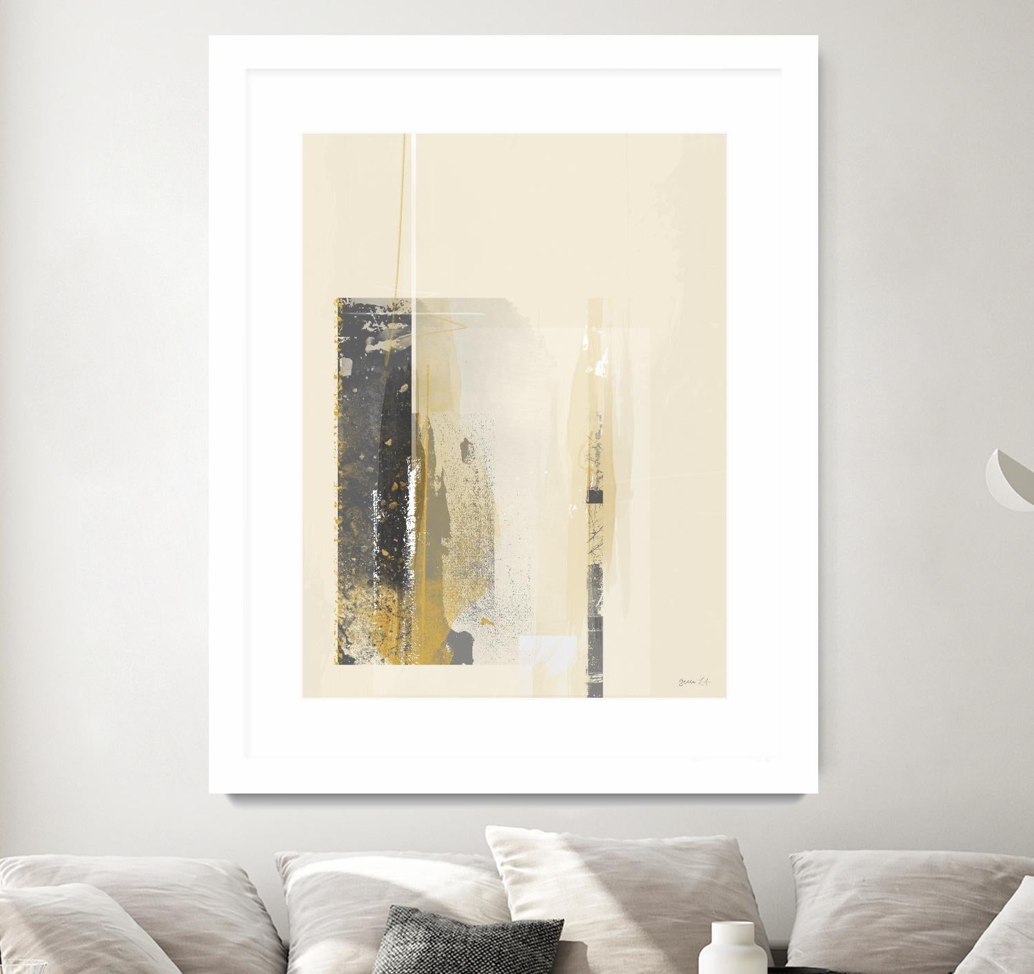 Deeper Shadows I by Green Lili on GIANT ART - yellow abstract